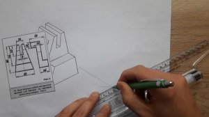 ПОСТРОЕНИЕ ДВУХ ИЗОМЕТРИЧЕСКИХ ПРОЕКЦИЙ ДЕТАЛИ С ПОВОРОТОМ НА 90° [two isometric projektions]