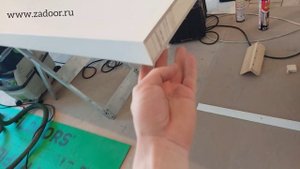 Подпил двери с алюминиевой кромкой с торца . Профильдорс