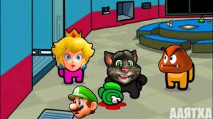 (Talking Tom and Super Mario) Among Us distraction dance animation