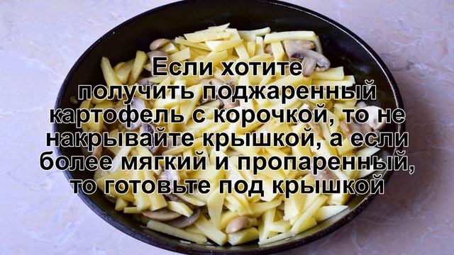 КАК ПОЖАРИТЬ КАРТОШКУ С ГРИБАМИ И ЛУКОМ? Вкусная и простая жареная картошка с грибами на сковороде