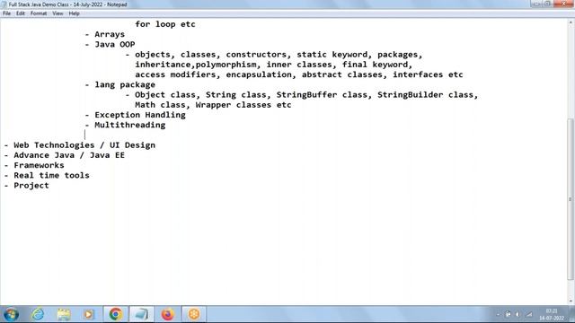 Full Stack Java Demo Class | Full Stack Java Online Training
