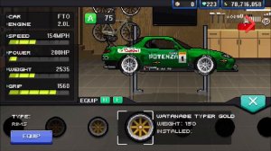 Mitsubishi FTO LM Super Touring Build in Pixel Car Racer