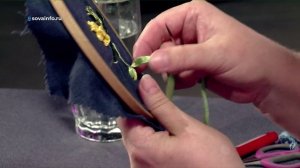 Вышиваем лютик. Ручная работа