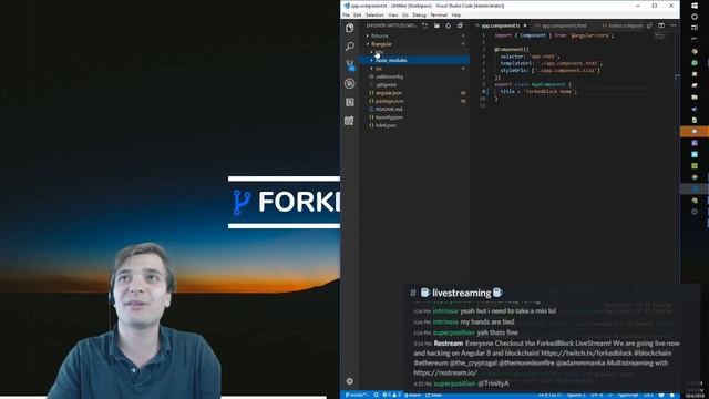 Angular 6 & Truffle - Live Blockchain Programming with the ForkedBlock Team! смотреть онлайн