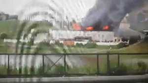 Пожар на пивзаводе Гродно по словам очевидцам .