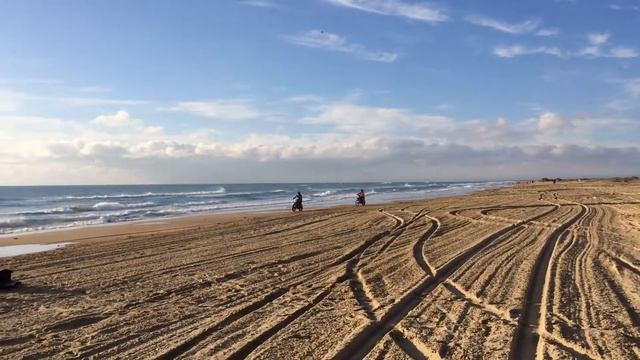 В январе на мотоцикле по пляжу в Витязево смотреть онлайн