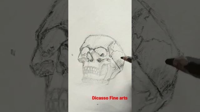 Halloween skull drawing | #youtubeshorts #viralshorts #shortvideo #skulldrawing