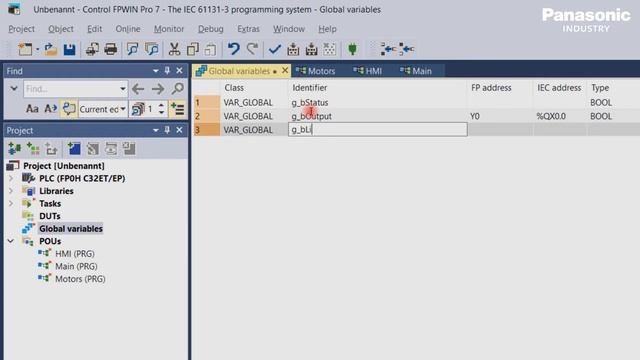 #5 FPWIN Pro 7: Global, Local and System Variables