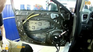 Шумоизоляция дверей Mazda 3 BM в уровне Премиум. АвтоШум.