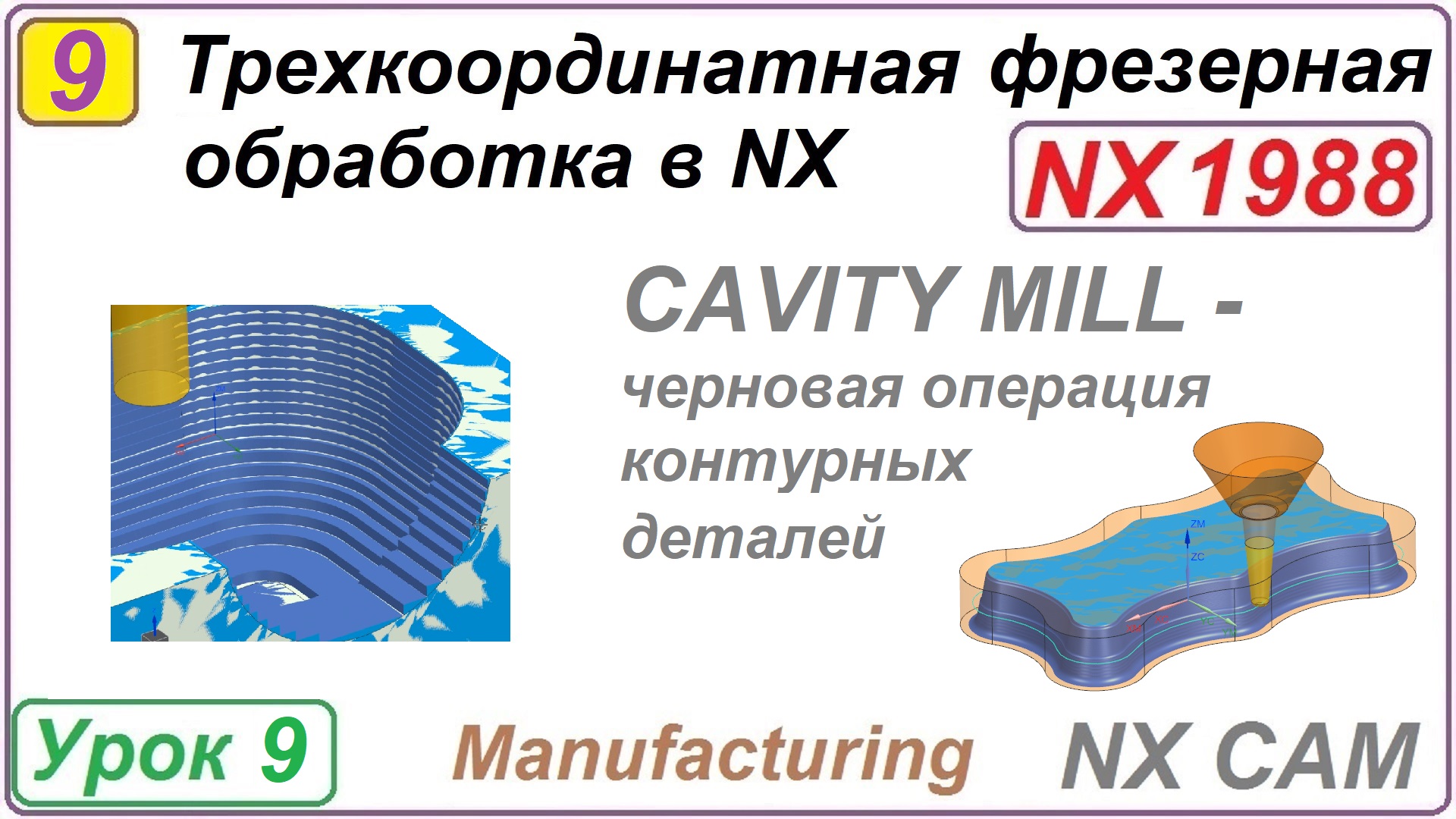 Трехкоординатная фрезерная обработка в NX. Урок 9. CAVITY MILL