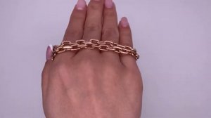 Цепь якорное плетение из красного золота 585 пробы