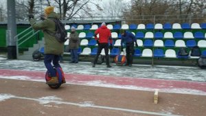Тренировка прыжков на моноколесе
