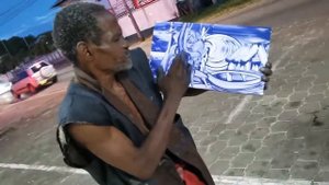 Безумно Талантливый Бездомный в Америке рисует шедевры