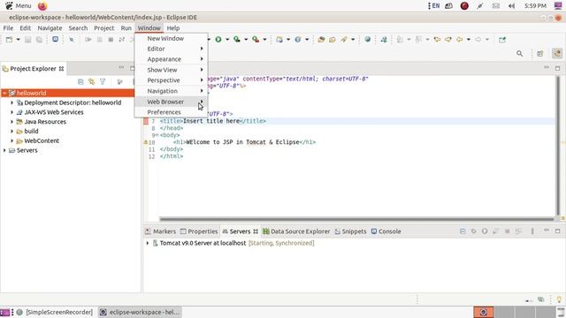 How to configure Tomcat and Eclipse IDE | Deploying JSP & Servlet Application in Tomcat смотреть онлайн