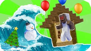 БАБКА ГРЕННИ ПРОТИВ НОВОГОДНЕГО ЦУНАМИ В МАЙНКРАФТ. #майнкрафт выживание 100% троллинг.