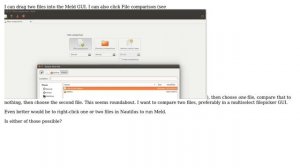 Ubuntu: How do I choose 2 files to compare in Meld?