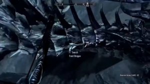 Skyrim Remastered Dragon got STUCK in a Mountain