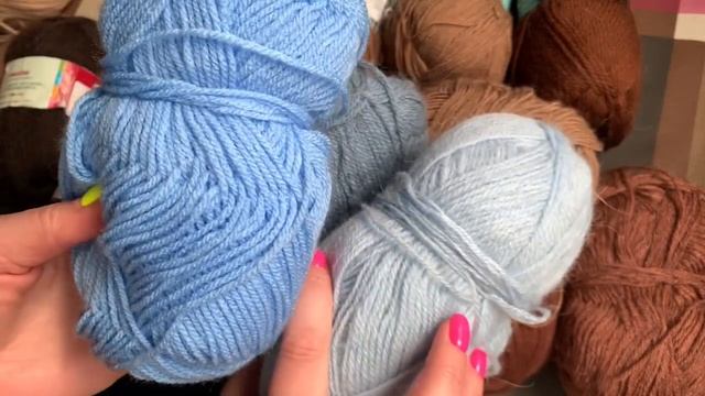 2 вязовлог много пряжи для вязания игрушек в подарок #амигуруми #пряжа #обзор смотреть онлайн