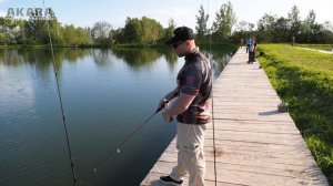 Чемпион по AREA ловле Евгений Лебедев тестирует спиннинги для ловли форели.