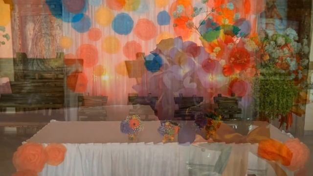 Бумажный декор, оформление свадьбы бумажными цветами,оформление лентами смотреть онлайн