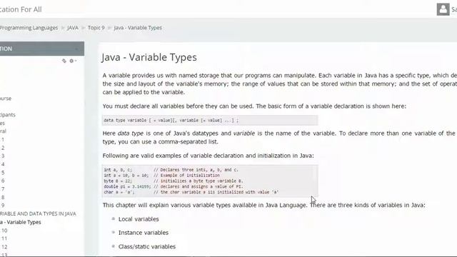 JAVA BASIC DATA TYPES FREE TUTORIAL . LEARN PRIMITIVE DATA TYPES
