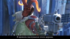 Injustice 2 - Хэллбой против Супермена и Бизарро - Intros & Clashes (rus)