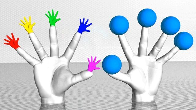 Песенка про Пальчики Играем Учим цвета и Поём песенку семья пальчиков смотреть онлайн