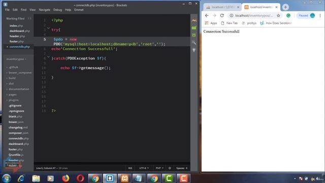 41 || try catch in php with database connection || Point of sale system in PHP || PHP  8 || #code