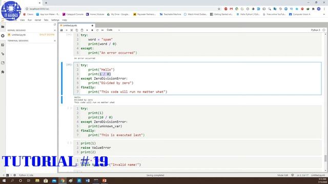 Tutorial # 19 what is Exception Handling in python in urdu