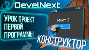 Создаём первую программу на конструкторе DevelNext