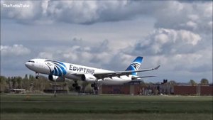 Egyptair - Airbus A330-300 - Rare landing at AMS Schiphol (SU-GDS)