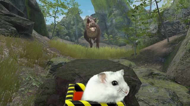 Hamster in Forest with Dinosaurs on Roller Coaster + Bonus Maze смотреть онлайн