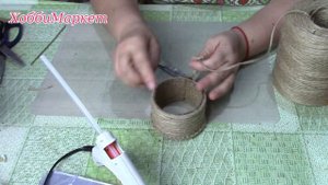 Светильник из джута своими руками/ DIY jute lamp. ХоббиМаркет