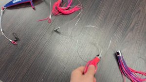 Морская троллинговая оснастка Летучая рыба + октопусы Boone Bird Trolling Blue/Pink, 7-Inch.