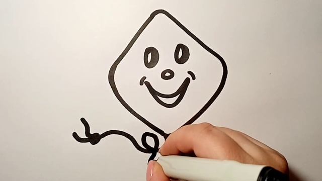Как нарисовать воздушного змея. Воздушный змей простой рисунок для детей. Рисунки для срисовки