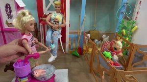 Barbie and Ken at Barbie Farm Fun Stories with Barbie's Baby, and Barbie Sisters and Lost Piggy