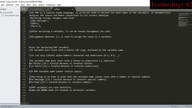 PHP Variables Tutorial