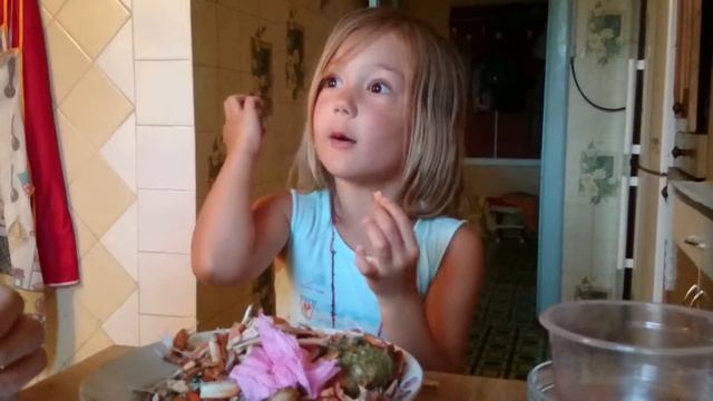 Дашка научилась есть крабов.... 24.06.2016.. смотреть онлайн