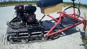 Мини снегоход Вьюга летом на колесах