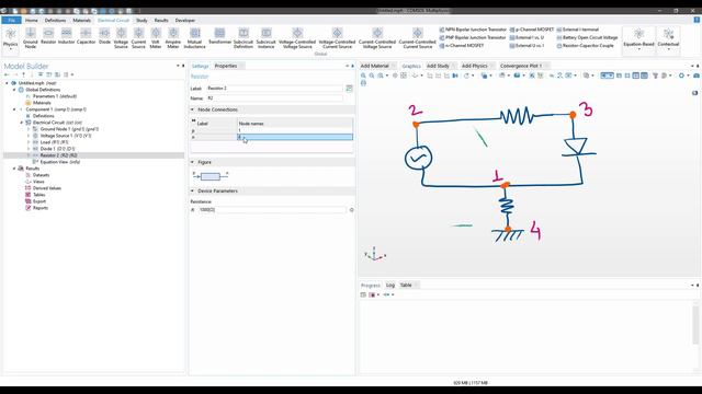 COMSOL Multiphysics Electrical circuit HALF WAVE RECTIFIER Complete Tutorial