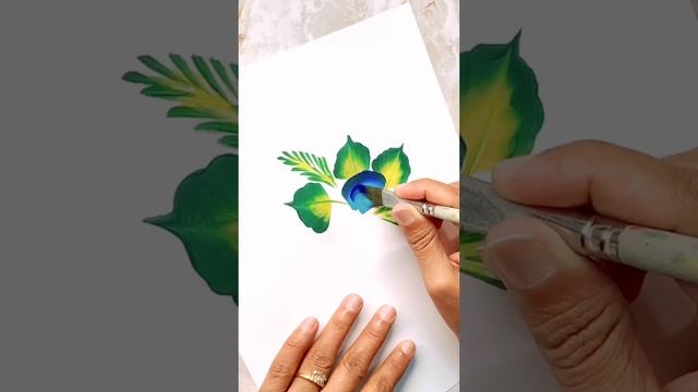 amazing art l simple flower painting l #viralart #painting #floralart #shorts #ashortaday