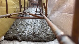 Заливка бетоном Тумбы 42-45 см. надземная часть ленточного фундамента Обычный тяжелый бетон 250 марк