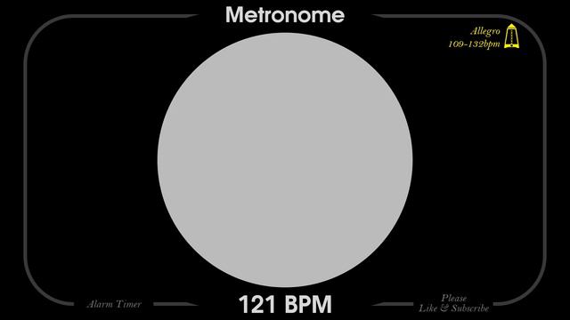 121 BPM Metronome - Allegro - 1080p - TICK and FLASH, Digital, Beats per Minute смотреть онлайн
