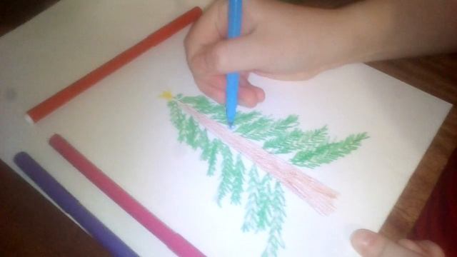 Учим рисовать ёлку и снеговика смотреть онлайн