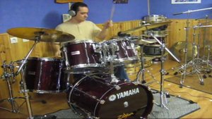 Franck Cascalès, YAMAHA Recording Custom, and snare drum maple custom, Jazz, :-)