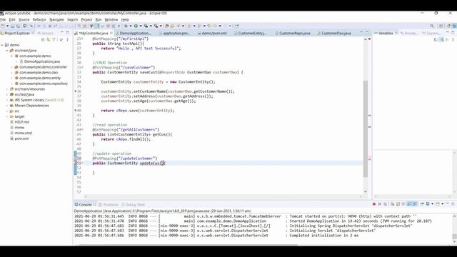 Spring Boot For Beginners || part 10 || CRUD Operation || GET,PUT,POST,DELETE смотреть онлайн