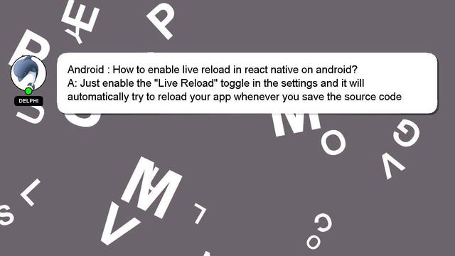 Android : How to enable live reload in react native on android? смотреть онлайн