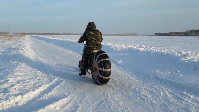 Самодельный колёсный сноубайк. смотреть онлайн