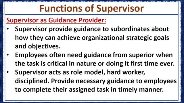 Who is Supervisor? Functions of Supervisor-Role & Responsibilities of Supervisor-Urdu/Hindi смотреть онлайн