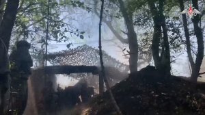 Боевая работа расчета гаубицы Д-30
